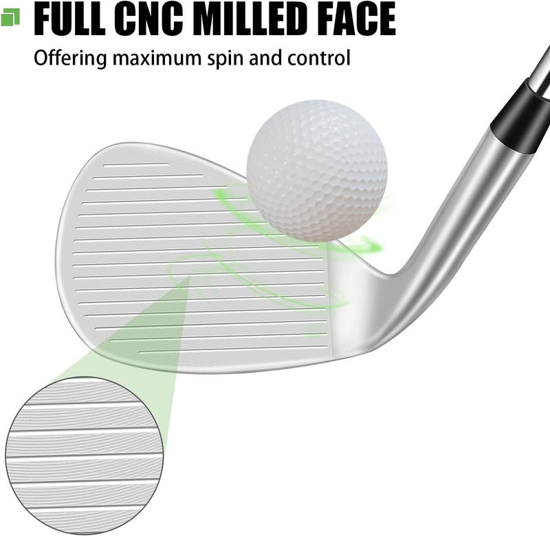 MAZEL Forged Golf Wedges for Men & Women - Golf Gap Wedge, Sand Wedge,Lob Wedge,Escape Bunkers and Quickly Cuts Strokes Around The Green,High Loft Golf Club Wedge - Image 2